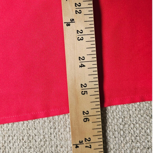 Boden Pleated Ruffle Bright Pink Button up Blouse Stand up Collar Size 14 - Picture 8 of 10